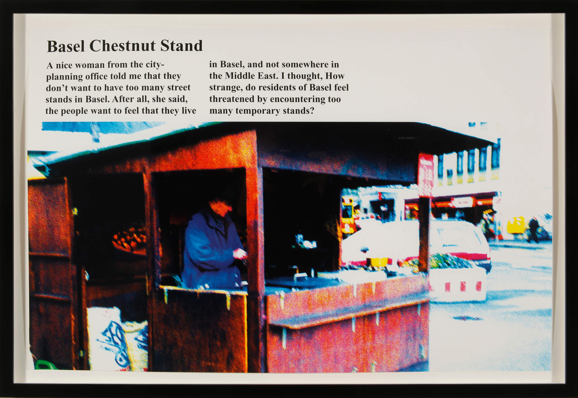 Image of artwork Urban (Basel Chestnut Stand) by Marjetica Potrc