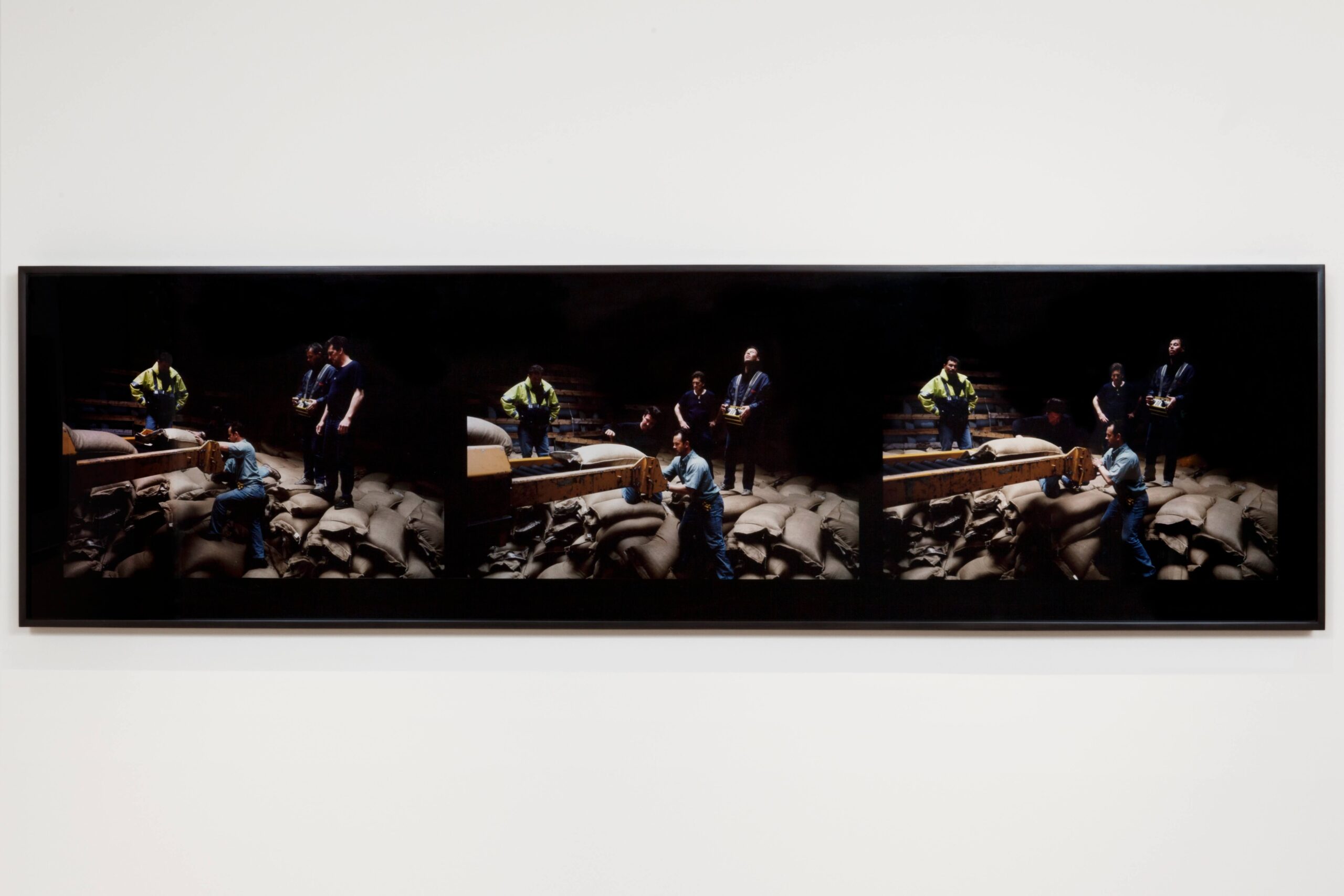 Image of artwork Dockers Loading Sugar Ship, Calais from the series “Deep Six, or Social Work Seen from a Ferry” by Allan Sekula