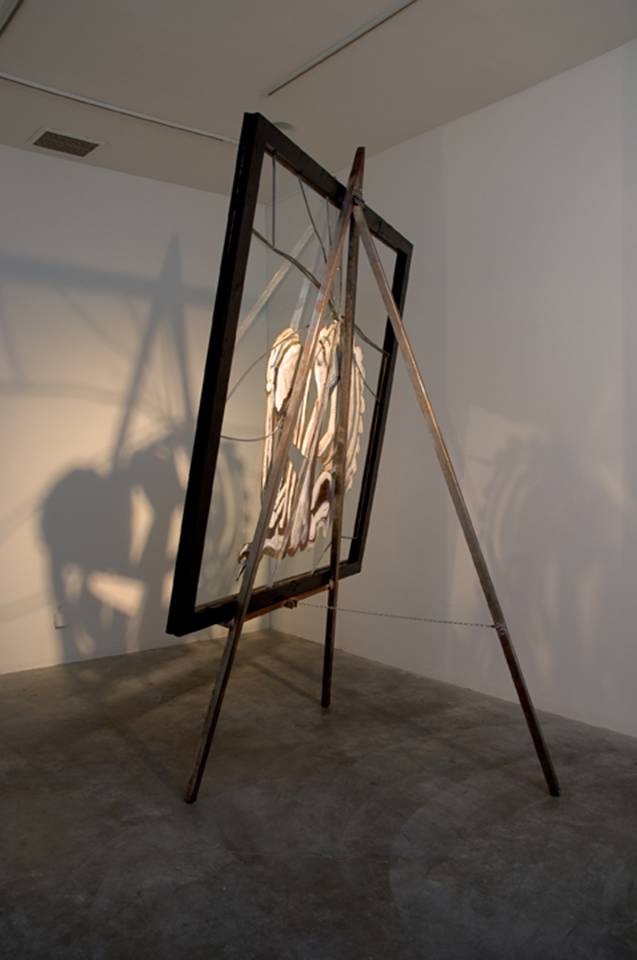 Image of artwork Giant Fractured Glass Tripod by Edgar Arceneaux