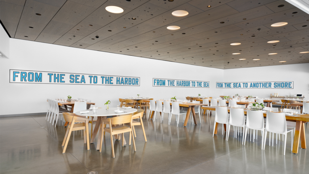 Lawrence Weiner: FROM THE SEA TO THE HARBOR FROM THE HARBOR TO THE SEA FROM THE SEA TO ANOTHER SHORE